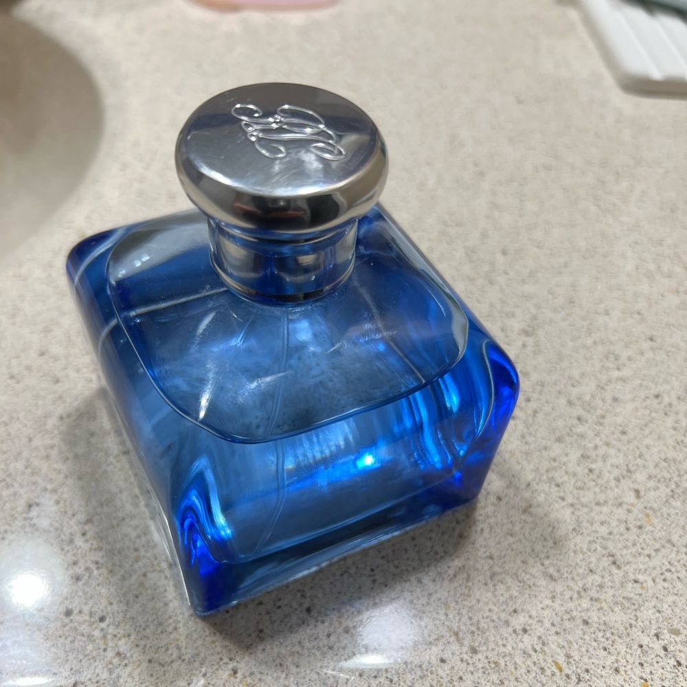 Ralph Lauren Cobalt Blue Glass Perfume Bottle